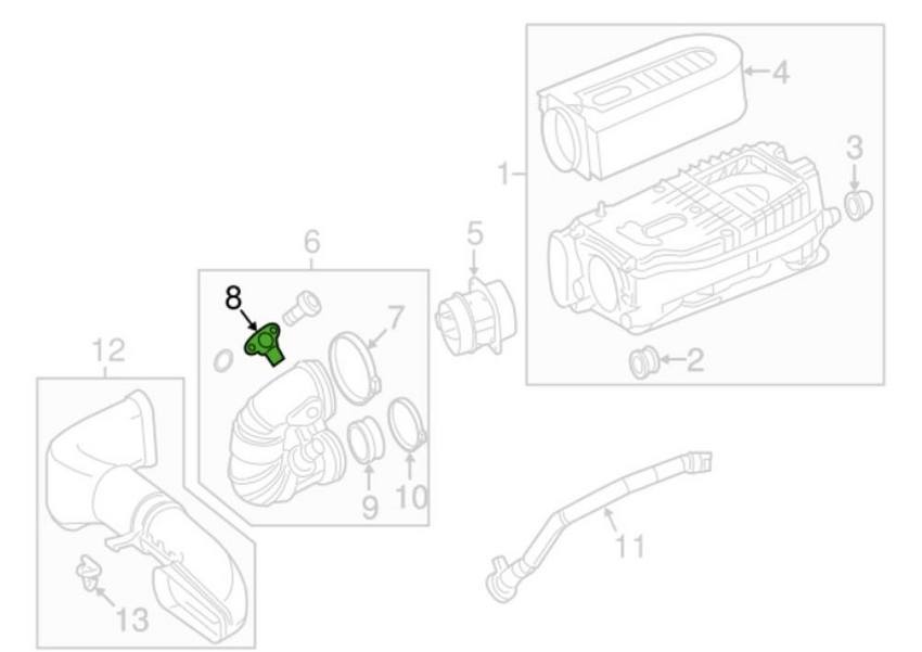 Mercedes Turbocharger Boost Sensor 0101537228